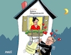 Cartoon: Fensterln (small) by RABE tagged landtagswahl,thüringen,septemper,cdu,afd,mario,voigt,bernd,höcke,tv,duell,fernsehduell,rabe,ralf,böhme,cartoon,karikatur,pressezeichnung,farbcartoon,tagescartoon,sachsen,wechselwähler,leiter,fenster,schlafzimmerfenster,sondierungsgespräche,koalitionsgespräche
