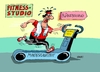 Cartoon: Fitness (small) by RABE tagged fitness,fitnessstudio,trainer,laufband,vertrag,schitzen,sportler,läufer,rabe,ralf,böhme,cartoon,karikatur,pressezeichnung,farbcartoon,tagescartoon,laufzeit,sportschuhe,mindestlaufzeit,vertragspflicht,kündigung