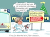 Cartoon: Frau Doktor Merkel (small) by RABE tagged weihnachtsmarkt,berlin,amri,attentat,opfer,hinterbliebene,is,terroranschlag,dezember,rabe,ralf,böhme,cartoob,karikatur,pressezeichnung,farbcartoon,tagescartoon,merkel,kanzlerin,kondolenz,kondolenzbesuch,kondolenzbrief,opferbetreung,sanitätet,rettungswagen,betonsperren