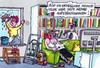 Cartoon: Frauenquote (small) by RABE tagged frauenquote,frauen,aufstieg,aufstiegschance,chefetage,koalitionsgepräche,spd,cdu,rabe,ralf,böhme,cartoon,karikatur,pressezeichnung,farbcartoon,leiter,teitern,stufe,stufenleiter,hocker,hitsche,treppenleiter,haushaltsleiter,sprossen,mann,frua,ehepaar,chef,a