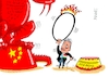 Cartoon: Friedensengelchen (small) by RABE tagged emmanuel,macron,frankreich,paris,präsidentschaftswahl,le,pen,rn,re,rechte,liberale,rabe,ralf,böhme,cartoon,karikatur,pressezeichnung,farbcartoon,tagescartoon,eu,brüssel,victor,orban,chinareise,peking,friedensmission,zirkus,manege,dompteur,reifen,flammen,chinese,ukrainekrieg,putin