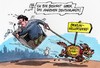 Cartoon: Friedrichs Hund (small) by RABE tagged friedrich,bundesinnenminister,csu,nazi,neonazi,neonaziszene,nsu,terrortrio,berlin,hellerau,asylanten,ausländer,ausländerwohnheim,rabe,ralf,böhme,cartoon,karikatur,pressezeichnung,farbcartoon,hund,hundeleine,herrchen,kläffer,wadenbeisser,rednerpult,mikrofo