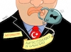 Cartoon: Gaggenau (small) by RABE tagged gaggenau,auftritsverbot,türkei,justizminister,wahlkampf,wahlkampfveranstaltung,erdogan,diktator,präsidialgesetz,rabe,ralf,böhme,cartoon,karikatur,pressezeichnung,farbcartoon,tagescartoon,schloß,vorhängeschloß,mundverbot