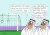 Cartoon: Gegen Haltungsschaden (small) by RABE tagged katar,fußball,fußballweltmeisterschaft,wm,menschenrechte,fifa,sanktionen,armbinde,infantino,weltverband,rabe,ralf,böhme,cartoon,karikatur,pressezeichnung,farbcartoon,tagescartoon,scheichs,spielfeld,tor,kapitän,rückgrat