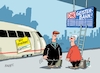 Cartoon: Geisterbahn (small) by RABE tagged bahn,db,bahnkunden,fahrpreis,fahrpreiserhöhung,rabe,ralf,böhme,cartoon,karikatur,pressezeichnung,farbcartoon,tagescartoon,schnellzug,bahnticket,schlusslicht,passagiere,bahnreisende,puffer,weselsky,gdl,streik,bahnstreik,lokführerstreik,geisterbahn,bahnsteig,reisende,flughäfen,flugausfälle,lufthansa