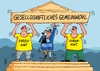 Cartoon: Gesellschaftliches Gemeinwohl (small) by RABE tagged gesellschaft,gemeinwohl,ehrenamt,aufopferung,freizeit,hilfe,unterstützung,rabe,ralf,böhme,cartoon,karikatur,pressezeichnung,farbcartoon,tagescartoon,säulen,stütze,politiker,abgeordnete