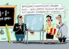 Cartoon: Gewaltbereitschaft (small) by RABE tagged lehrer,schüler,schulklasse,bildung,bildungsministerium,klassenzimmer,rabe,ralf,böhme,cartoon,karikatur,pressezeichnung,farbcartoon,tagescartoon,lehrerpult,gewalt,gewaltbereitschaft,mobbing,rassismus,bodyduard,personenschützer,panzerglas,alarmknopf