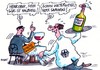 Cartoon: Glas halbvoll (small) by RABE tagged glas,samaras,merkel,treffen,griechenland,griechenlandhilfe,euro,schulden,schuldenkrise,athen,rabe,ralf,böhme,cartoon,karikatur,rettungsschirm,schuldenschnitt,gläubiger,steuerzahler,brüssel,eu,eurozone,kellner,flasche,ministerpräsiden,krisenland,wirtschaft