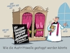 Cartoon: Gottes Hilfe (small) by RABE tagged kirche,pfarrer,bischof,beichte,beichtstuhl,kirchenaustritte,mitgliederschwund,rabe,ralf,böhme,cartoon,karikatur,pressezeichnung,farbcartoon,tagescaartoon,wärmepumpe,wärmewende,heizungsumbau,heizungsgesetz,finanzierung,kredit,klimapolitik