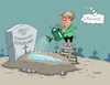 Cartoon: Grabgeflüster (small) by RABE tagged merkel,kanzlerin,cdu,berlin,brüssel,eu,malta,gipfel,sondergipfel,gemeinsamkeit,geist,rabe,ralf,böhme,cartoon,karikatur,pressezeichnung,farbcartoon,tagescartoon,treffen,grab,friedhof,gießkanne,wasser,erwachen