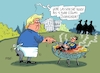 Cartoon: Grillsaison eröffnet (small) by RABE tagged donald,trump,usa,us,president,washington,botschaften,länder,hauptstädte,rabe,ralf,böhme,cartoon,karikatur,pressezeichnung,farbcartoon,tagescartoon,grill,grillsaison,holzkohlegrill,glut,eu,brüssel,strafzölle,stahlzölle,aluminiumzölle,export,import,grillgut,schonfrist,handelskrieg