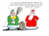 Cartoon: Grüne Weihnacht (small) by RABE tagged klimawandel,umwelt,umweltministerin,schulze,sp,klimapreis,heizung,auto,rabe,ralf,böhme,cartoon,karikatur,pressezeichnung,farbcartoon,tagescartoon,brücke,bettler,verkehr,klimaprämie,friday,for,future,grüne,bundesparteitag,bielefeld,höhenflug,baerbock,habeck,kanzler,doppelspitze,weihnachten,weihnachtsmann,nikolaus