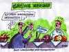 Cartoon: Grüne Woche (small) by RABE tagged grün,grüne,woche,berlin,verbraucherschutzministerin,aigner,csu,bundesregierung,verbraucher,messe,nahrungsmittel,lebensmittel,dioxin,ehec,antibiotika,geflügel,hühnermast,ernährung,ökoprodukte,schinken,käse,gäste,besucher,stand,kostproben,probieren,transpar