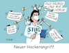 Cartoon: Hackepeterin (small) by RABE tagged corona,bundländerkonferenz,merkel,kanzleramt,lockerungen,stufenplan,öffnungen,lockdown,shutdown,baumärkte,impfdosen,rki,fallzahlen,inzidenzwert,spahn,impfzentren,impfreihenfolge,notbremse,stiko,kinderimpfung,gesellschaft,forderungen,kritik,impfkommission,hacker,hackerangrif,axt,beil