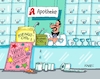 Cartoon: Happy Hour (small) by RABE tagged apotheke,apotheker,zäpfchen,medizin,rezept,rabe,ralf,böhme,cartoon,karikatur,pressezeichnung,farbcartoon,tagescartoon,thresen,rizinus,rizinusoel,happy,hour,durchfall,dünnpfiff