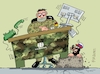 Cartoon: Heer in Schräglage (small) by RABE tagged bnd,bundesnachrichtendienst,geheimdienst,spion,bond,rabe,ralf,böhme,cartoon,karikatur,pressezeichnung,farbcartoon,tagescartoon,bundeswehr,armee,soldaten,heer,offizier,spionage,russland,maulwurf,maulwurfshügel,schräglage,schreibtisch,geheimagent