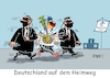 Cartoon: Heimkehrer (small) by RABE tagged china,peking,menschenrechte,boykott,winterspiele,olympiade,rabe,ralf,böhme,cartoon,karikatur,pressezeichnung,farbcartoon,tagescartoon,sport,sportler,corona,olympiateam,olympiamannschaft,spitzensporteler,heimreise,deutschlan,wintersportler,edelmetall,gol,silber,bronze,goldmedaille,silbermedaille,bronzemedaille,personenschutz,bodyguard,security,medaillenspiegel