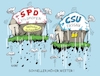 Cartoon: Heißluftballone (small) by RABE tagged vilshofen,passau,aschermittwoch,festzelt,scheuer,seehofer,bayern,csu,spd,schulz,rabe,ralf,böhme,cartoon,karikatur,pressezeichnung,farbcartoon,tagescartoon,rasen,rasenstück,höhenflug,redner,heiße,luft,phrasen,gengner,wahlkampf,bundestagswahl