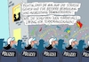 Cartoon: Helau (small) by RABE tagged polizei,polizeischutz,ausrüstung,gehalt,streik,demo,gewerkschaften,polizeigewerkschaft,innenminister,schutzwesten,schlagstöcke,sondereinheit,rabe,ralf,böhme,cartoon,karikatur,pressezeichnung,farbcartoon,tagescartoon,karneval,fasching,karnevalsumzug,rosenmontagsumzug,narren,karnevalisten,straßenkarneval,terroristen,anschläge,islamisten,attentäter,sprengstoffgürtel