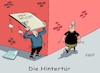 Cartoon: Hintertürgeschäft (small) by RABE tagged corona,bundländerkonferenz,merkel,kanzleramt,lockerungen,stufenplan,öffnungen,lockdown,shutdown,baumärkte,impfdosen,rki,fallzahlen,inzidenzwert,spahn,impfzentren,impfreihenfolge,notbremse,hintertür,impfzwang,lohnfortzahlung,quarantäne,aluhut,querdenker,prepper,reichsbürger,türe,impfpflicht,ecke,eckenwitz