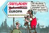 Cartoon: Hollandes Saftladen (small) by RABE tagged hollande,merkel,cdu,staatsbesuch,berlin,paris,deutschland,frankreich,sozialisten,eu,eurozone,brüssel,treffen,kritik,präsident,rabe,ralf,böhme,cartoon,karikatur,pressezeichnung,farbcartoon,reform,reformpläne,reformhaus,reformvorschläge,grundfeste,reformvor