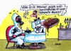 Cartoon: Illustrationsauftrag II (small) by RABE tagged wild,wilddschwein,wildschweinbraten,gaststätte,gasthaus,gasthof,essen,mittagstisch,menü,braten,rabe,ralf,böhme,cartoon,karikatur,farbcartoon,radioaktivität,atommüll,strahlung,schutzanzug,endlager,tschernobyl,kraftwerk,reaktor,katastrophe,kellner,ober,bewi