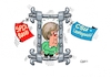 Cartoon: Im Schwitzkasten (small) by RABE tagged sonderparteitag,spd,martin,schulz,ja,groko,koalitionsverhandlungen,rabe,ralf,böhme,cartoon,karikatur,pressezeichnung,farbcartoon,tagescartoon,merkel,union,koalitionsgespräche,basis,jusos,nachbesserungen,csu,landtagswahlen,ministerpräsident,schraubzwinge