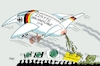 Cartoon: Innlandflüge (small) by RABE tagged klimawandel,umwelt,umweltministerin,schulze,sp,klimapreis,heizung,auto,rabe,ralf,böhme,cartoon,karikatur,pressezeichnung,farbcartoon,tagescartoon,brücke,bettler,verkehr,klimaprämie,friday,for,future,innland,innlandflüge,bundesministerien,bundesregierung,scheiße,vogel,vogelscheisse,demo,transparente,cerosin,tribstoff,besteuerung,berlin,bonn,regierungsflieger