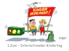 Cartoon: Kindertag (small) by RABE tagged ampel,ampelregierung,rot,grün,gelb,fdp,spd,grüne,rabe,ralf,böhme,cartoon,karikatur,pressezeichnung,farbcartoon,tagescartoon,lindner,haushaltsdebatte,kinder,kindertag,macht,frieden,friedenstaube