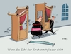 Cartoon: Kirchenaustritte (small) by RABE tagged kirchen,kirchemitglieder,austritte,kirchenmitgliederschwund,papst,beichtstuhl,halbierung,säge,rabe,ralf,böhme,cartoon,karikatur,pressezeichnung,farbcartoon,tagescartoon,evangelisch,katholisch,katholiken,kreuz,jesus,kirchensteuer