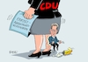 Cartoon: Klotz am Bein (small) by RABE tagged cdu,parteitag,hannover,friedrich,merz,csu,union,opposition,erneuerung,hans,georg,maaßen,parteiausschluß,parteiausschlussverfahren,hürden,schiedsgericht,kugel,kette,eisen,fußfessel,klotz,bein,kleber,uhu,ans,parteiausschluss,klima,klimaaktivisten