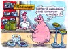 Cartoon: Körperfettwaage (small) by RABE tagged körperfettwaage waage gewicht abnehmen diät fettreduziert ernährung ökoprodukte biokost fasten fastenzeit kilogramm pfund fett fettschicht fettgewebe schwein sau abspecken schweineschmalz übergewicht personenwaage skala verkäuferin geschäft frau ladentisc