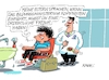 Cartoon: Kopfnoten (small) by RABE tagged merz,groko,spd,union,posten,postenvergabe,rabe,ralf,böhme,cartoon,karikatur,pressezeichnung,farbcartoon,tagescartoon,schaufenster,deko,umbau,laden,ladenhüter,regierungsbildung,bildung,bildungsministerium,noten,kopfnoten,betragen,ordnung,fleiss,sauberkeit,zeugnis,friseur,haare,haarschnitt
