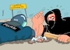 Cartoon: Kräftemessen (small) by RABE tagged leipzig,connewitz,polizei,linke,linksradikale,block,schwarz,kräftemessen,armdrücken,rabe,ralf,böhme,cartoon,karikatur,pressezeichnung,farbcartoon,tagescartoon,barrikaden,straßenkämpfe,knüppel,brandsätze