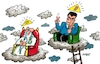 Cartoon: Kreuzschmerzen (small) by RABE tagged markus,söder,csu,bayern,münchen,landesvorsitzender,staatkanzle,behörden,ämter,jesus,kreuz,kreuzigung,christ,gott,auge,himmel,wolken