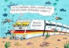 Cartoon: Lindner Express (small) by RABE tagged ampel,ampelregierung,rot,grün,gelb,fdp,spd,grüne,rabe,ralf,böhme,cartoon,karikatur,pressezeichnung,farbcartoon,tagescartoon,lindner,haushaltsdebatte,haushaltsloch,ice,eisenbahn,meer,tiefsee,wasser