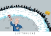 Cartoon: Luftikus (small) by RABE tagged kabul,afghanistan,islamisten,taliban,ortkräfte,botschaftsmitarbeiter,ausflüge,transall,rabe,ralf,böhme,cartoon,karikatur,pressezeichnung,farbcartoon,tagescartoon,kescher,netz,kalaschnikow,luftbrücke,usa,joe,biden,luf,stöpsel,ultimatum,truppenabzug,rettungsmission