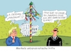 Cartoon: Macroneiche (small) by RABE tagged donald,trump,usa,us,president,washington,botschaften,länder,hauptstädte,rabe,ralf,böhme,cartoon,karikatur,pressezeichnung,farbcartoon,tagescartoon,frankreich,staatsbesuch,macron,eiche,parasiten,mai,maibaum,merkel,besuch