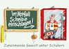 Cartoon: Mächtig gewaltig (small) by RABE tagged schüler,lehrer,zeugnisse,zeugnistag,zeugnisausgabe,ferien,winterferien,rabe,ralf,böhme,cartoon,karikatur,farbcartoon,pressezeichnung,tagescartoon,alexa,amazon,internet,gewalt,schulklassen,mobbing,schlägereien,beschimpfungen,ausgrenzungen,schultafel,kreise,notfall,notfallplan,notarzt,arzt,feuerwehr,alarm,stetoskop,arztkoffer,tropf,warnweste