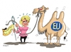 Cartoon: Marshall von der Leyen (small) by RABE tagged virus,corona,pandemie,coronakrise,rabe,ralf,böhme,cartoon,karikatur,pressezeichnung,farbcartoon,tagescartoon,viren,virenschutz,mundschutz,desinfektion,föderal,föderalismus,ländersache,euro,eu,brüssel,von,der,leeyen,marshall,marshallplan,aufbauhilfe,kamel,nael,nadeloer,faden