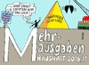 Cartoon: Mehrausgaben (small) by RABE tagged schulden,euro,haushalt,doppelhaushalt,thüringen,landesregierung,ramelow,rot,grün,linke,rabe,ralf,böhme,cartoon,karikatur,pressezeichnung,farbcartoon,tagescartoon,bagger,schuldenberg,abbau