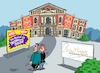 Cartoon: Musicalmania (small) by RABE tagged bayreuth,festspiele,wagner,siegfried,schauspielhaus,rheingold,rabe,ralf,böhme,cartoon,karikatur,pressezeichnung,farbcartoon,tagescartoon,hügel,musical,tristan,isolde