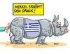 Cartoon: Nashorn (small) by RABE tagged griechenland,athen,austritt,eurozone,linksbündnis,rabe,ralf,böhme,cartoon,karikatur,pressezeichnung,farbcartoon,tagescartoon,syriza,tsipras,ezb,brüssel,schuldenschnitt,nashorn,merkel,druck,geldgeber,gipfel