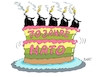 Cartoon: Natotorte (small) by RABE tagged kim,jong,un,nordkorea,atomprogramm,atomversuche,atomwaffen,diktator,rabe,ralf,böhme,cartoon,karikatur,pressezeichnung,farbcartoons,tagescartoon,sattel,decke,trump,präsident,usa,treffen,nato,torte,jubiläum,siebzig,jahre,militärbündnis,pakt,naordatlantic,russland,stoltenberg,natogeneralsekretär,geburtstagskerzen,granaten,explosion,zusammenhalt,bedrohung,militärschild