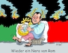 Cartoon: Nero Salvini (small) by RABE tagged mittelmeer,savini,conte,italien,rom,regierung,lega,regierungsbündnis,bruch,rabe,ralf,böhme,cartoon,karikatur,pressezeichnung,farbcartoon,tagescartoon,nero,brand,feuer,flammen,lyra,gesang,flüchtlingskrise,schlepper