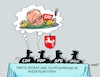 Cartoon: Niedersächsische Schlachteplatte (small) by RABE tagged niedersachsen,landtag,landtagswahl,spd,stephan,weil,grüne,cdu,sitzverteilung,sturz,fdp,rabe,ralf,böhme,cartoon,karikatur,pressezeichnung,farbcartoon,tagescartoon,platte,schlachteplatte,kopf,haupt,wappen