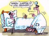 Cartoon: Nordic Sleeping (small) by RABE tagged nordicwalking,nordicsleeping,sleeping,schlafen,gesundheit,laufen,spazieren,walken,spazierstöcke,arzt,bett,patient,rabe,ralf,böhme,cartoon,karikatur,krankenbett,hausbesuch,hausarzt,theraopie,bettwäsche