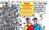 Cartoon: NSA-Maschinerie (small) by RABE tagged nsa,geheimdienst,abhöraffäre,bnd,internet,untersuchung,untersuchungsausschuss,abkommen,obama,usa,merkel,handy,rabe,ralf,böhme,cartoon,karikatur,pressezeichnung,farbcartoon,maschine,dampfmaschine,schrauben,nieten,keilriemen,zusammenhalt,snowden,daten,daten