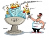 Cartoon: Olypiaübetragung (small) by RABE tagged olypiarechte,olympiaübertragung,übertragungsrechte,ard,zdf,tv,sender,feuer,flamme,rabe,ralf,böhme,cartoon,karikatur,pressezeichnung,farbcartoon,tagescartoon,fackelträger,verträge,sportkanal,eurosport,discovery,sommerspiele,winterspieley