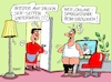 Cartoon: Online Urologe (small) by RABE tagged online,internet,netz,skype,patient,bildschirm,rechner,diagnose,urologe,rabe,ralf,böhme,cartoon,karikatur,pressezeichnung,farbcartoon,tagescartoon,mann,frau,rezept,blase,prostata,arzt